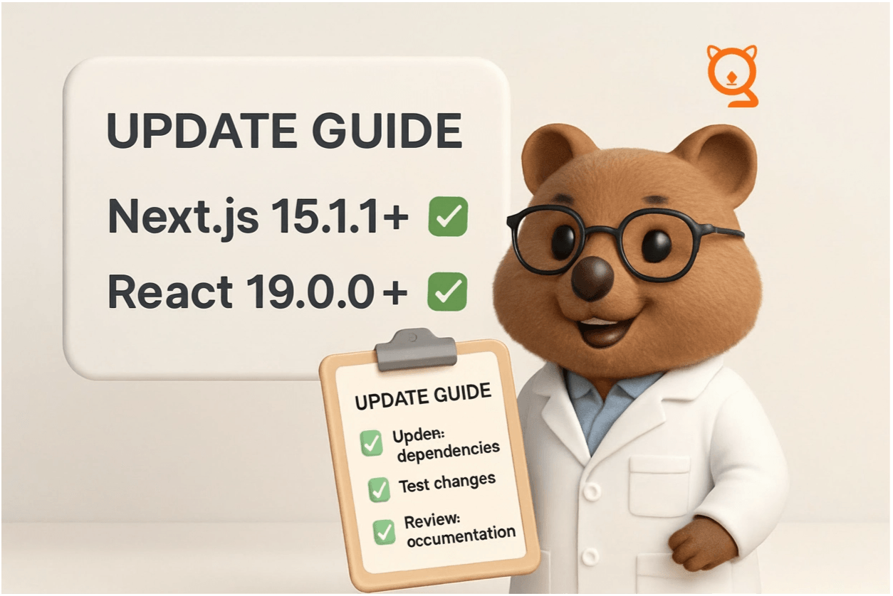 Update guide: Next.js 15.1.1+, React 19.0.0+