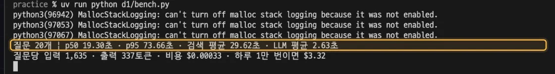 요청마다 모델을 새로 읽을 때 실행 화면